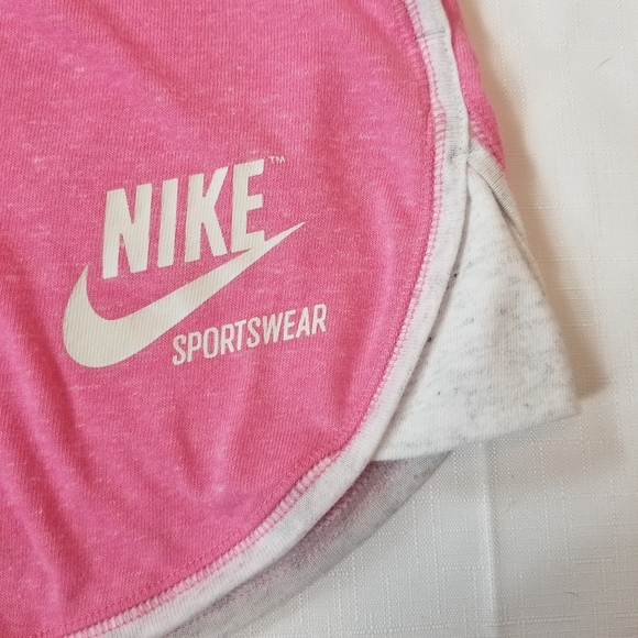 NIKE Pink/Grey Vintage Style Drawstring shorts NEW - Picture 2 of 5